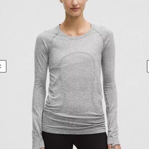 Lululemon Swiftly Tech Long-Sleeve Shirt 2.0 Hip Length in Gray size 6